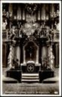 Jelenia Góra - kościół pw. Podwyższenia Świętego Krzyża (wnętrze - ołtarz główny XVIII w.) [Dokument ikonograficzny]