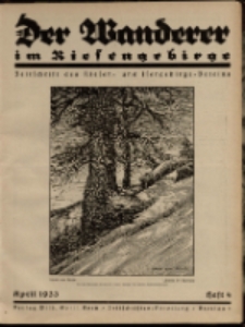 Der Wanderer im Riesengebirge, 1933, nr 4