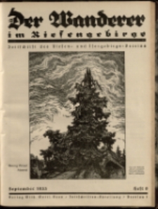 Der Wanderer im Riesengebirge, 1933, nr 9