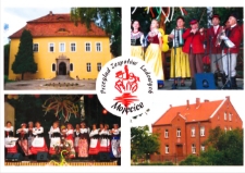 Karta pocztowa z okazji Przeglądu Zespoł&oacute;w Ludowych [Dokument ikonograficzny]