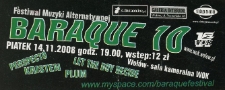 Bilet na Festiwal Muzyki Alternatywnej Baraque 10 [Dokument życia społecznego]