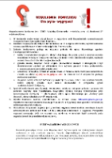 Kto pyta - wygrywa - regulamin [Dokument życia społecznego]