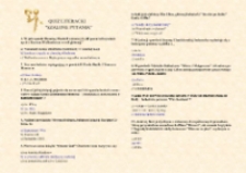 Quiz literacki "Szalone pytania" - pytania [Dokument życia społecznego]