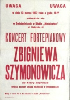 Koncert Fortepianowy Zbigniewa Szymonowicza