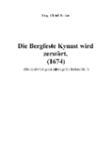 Die Bergfeste Kynast wird zerstört. (1674) [Dokument elektroniczny]