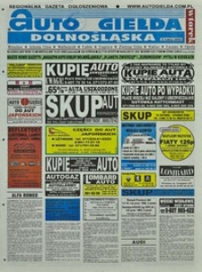 Auto Giełda Dolnośląska : regionalna gazeta ogłoszeniowa, 2003, nr 5 (967) [14.01]