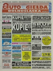 Auto Giełda Dolnośląska : regionalna gazeta ogłoszeniowa, 2003, nr 40 (1002) [25.04]
