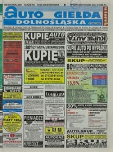 Auto Giełda Dolnośląska : regionalna gazeta ogłoszeniowa, 2003, nr 44 (1006) [6.05]