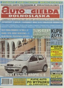 Auto Giełda Dolnośląska : regionalna gazeta ogłoszeniowa, 2003, nr 56 (1018) [9.06]