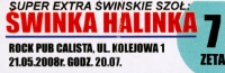 Bilet na koncert zespołu Świnka Halinka [Dokument życia społecznego]