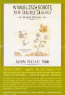 Ulotka informująca o koncercie zespołu New Century Classics [Dokument życia społecznego]