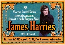 Ulotka informująca o koncecie Jamesa Harriesa w cyklu Muzyczna Zima [Dokument życia społecznego]