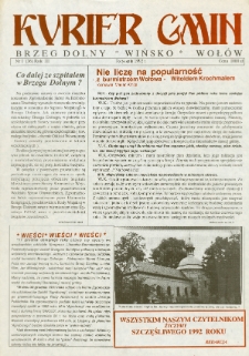 Kurier Gmin, 1992, nr 1 [3 stycznia] [Dokument elektroniczny]