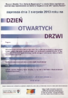 Dzień Otwartych Drzwi - plakat [Dokument życia społecznego]