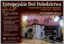 Europejskie Dni Dziedzictwa - plakat [Dokument życia społecznego]