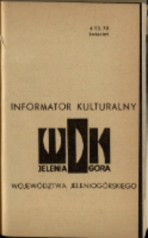 Informator Kulturalny Województwa Jeleniogórskiego, 1978, nr 4