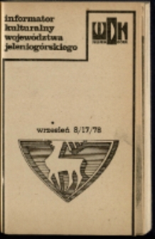Informator Kulturalny Województwa Jeleniogórskiego, 1978, nr 8