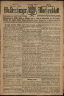Waldenburger Wochenblatt, Jg. 59, 1913, nr 78