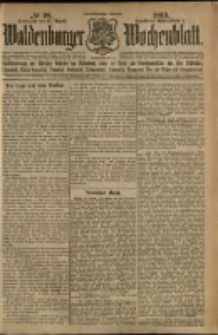 Waldenburger Wochenblatt, Jg. 59, 1913, nr 98