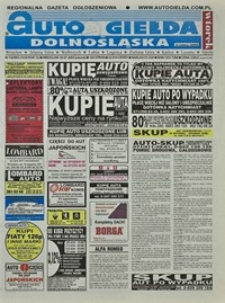Auto Giełda Dolnośląska : regionalna gazeta ogłoszeniowa, 2003, nr 74 (1036) [29.07]