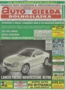 Auto Giełda Dolnośląska : regionalna gazeta ogłoszeniowa, 2003, nr 90 (1052) [15.09]
