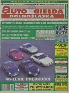 Auto Giełda Dolnośląska : regionalna gazeta ogłoszeniowa, 2003, nr 95 (1057) [29.09]