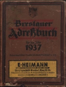 Breslauer Adressbuch für das Jahr 1937