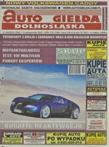 Auto Giełda Dolnośląska : regionalna gazeta ogłoszeniowa, 2003, nr 100 (1062) [13.10]