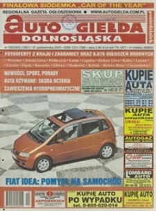 Auto Giełda Dolnośląska : regionalna gazeta ogłoszeniowa, 2003, nr 105 (1067) [27.10]