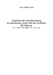 Ergebnisse der Durchforschung des Kaufmanns-Archivs für die Geschichte Hirschbergs [Dokument elektroniczny]