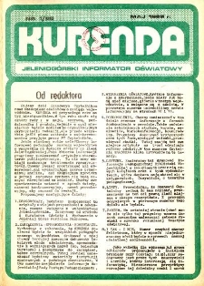 Kurenda : jeleniog&oacute;rski informator oświatowy, 1986, nr 1 (1)