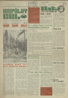 Wspólny cel : Gazeta samorządu robotniczego "Celwiskozy", 1972, nr 1 (484)