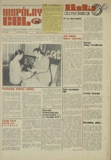 Wsp&oacute;lny cel : Gazeta samorządu robotniczego "Celwiskozy", 1972, nr 34 (517)