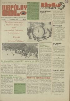 Wsp&oacute;lny cel : Gazeta samorządu robotniczego "Celwiskozy", 1972, nr 36 (519)