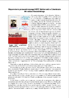 Wspomnienia przewodniczącego NSZZ Solidarność w Celwiskozie Mirosława Banasińskiego [Dokument elektroniczny]