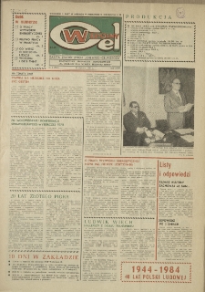Wsp&oacute;lny cel : gazeta załogi ZWCH "Chemitex-Celwiskoza", 1984, nr 3 (904)