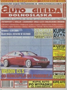 Auto Giełda Dolnośląska : regionalna gazeta ogłoszeniowa, 2003, nr 114 (1076) [24.11]