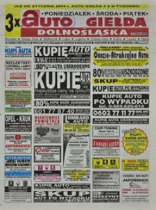 Auto Giełda Dolnośląska : regionalna gazeta ogłoszeniowa, 2003, nr 123 (1085) [19.12]