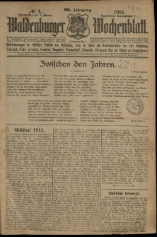 Waldenburger Wochenblatt, Jg. 60, 1914, nr 1