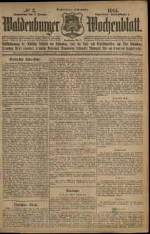 Waldenburger Wochenblatt, Jg. 60, 1914, nr 2