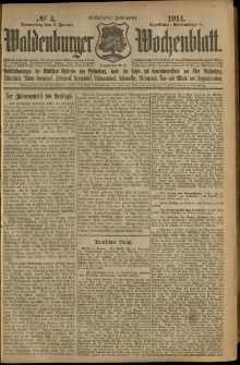Waldenburger Wochenblatt, Jg. 60, 1914, nr 4