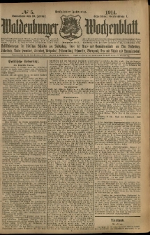 Waldenburger Wochenblatt, Jg. 60, 1914, nr 5