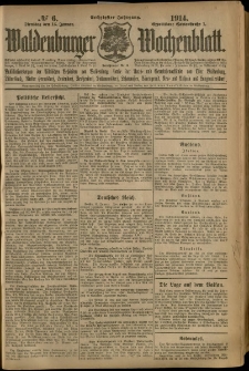 Waldenburger Wochenblatt, Jg. 60, 1914, nr 6