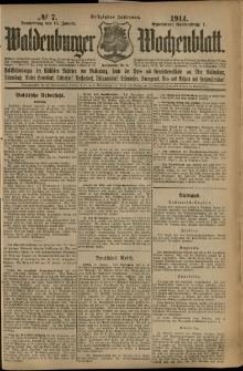 Waldenburger Wochenblatt, Jg. 60, 1914, nr 7