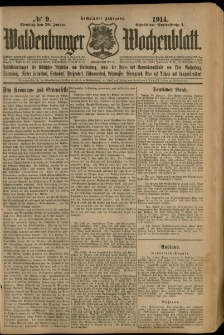 Waldenburger Wochenblatt, Jg. 60, 1914, nr 9