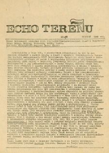 Echo Terenu. Pismo terenowych struktur NSZZ Solidarność podwrocławskich miast i miasteczek nr 1/8 [20 stycznia 1989] [Dokument elektryczny]