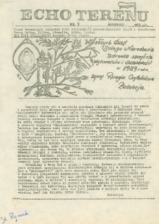 Echo Terenu. Pismo terenowych struktur NSZZ Solidarność podwrocławskich miast i miasteczek nr 7 [7 grudnia 1988] [Dokument elektryczny]