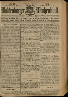 Waldenburger Wochenblatt, Jg. 60, 1914, nr 11