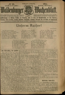 Waldenburger Wochenblatt, Jg. 60, 1914, nr 12