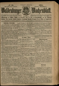 Waldenburger Wochenblatt, Jg. 60, 1914, nr 16